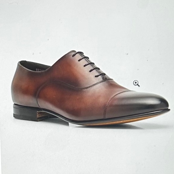 Santoni Darian Calfskin Leather Oxfords, Size 10.5 main image 3